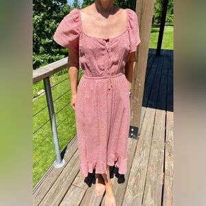 Abercrombie & fitch pink polka dot summer dress. Size small